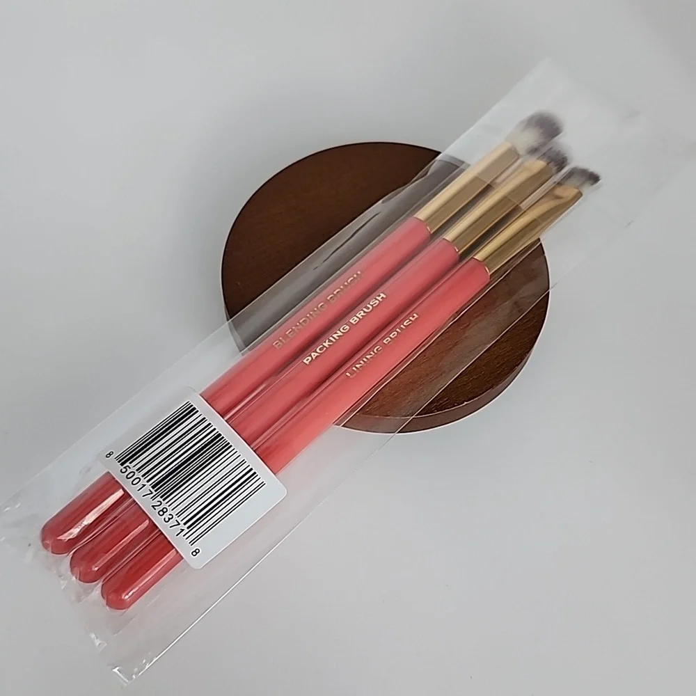 Alamar 3 Piece Eye Brush Trio - Pink Eyeshadow Brush Set